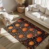 Halloween Carpet Abstract Pumpkin Skull Carpet Kitchen Anti Slip Spider Web Printed Carpet Living Room Home Decoration