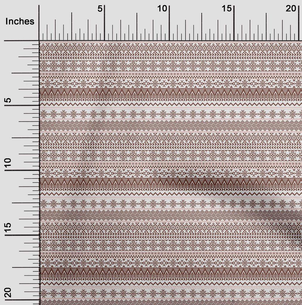 oneOone Cotton Flex Amethyst Fabric Aztec Tribal Sewing Fabric By The Yard Printed Diy Clothing Sewing Supplies 40 Inch