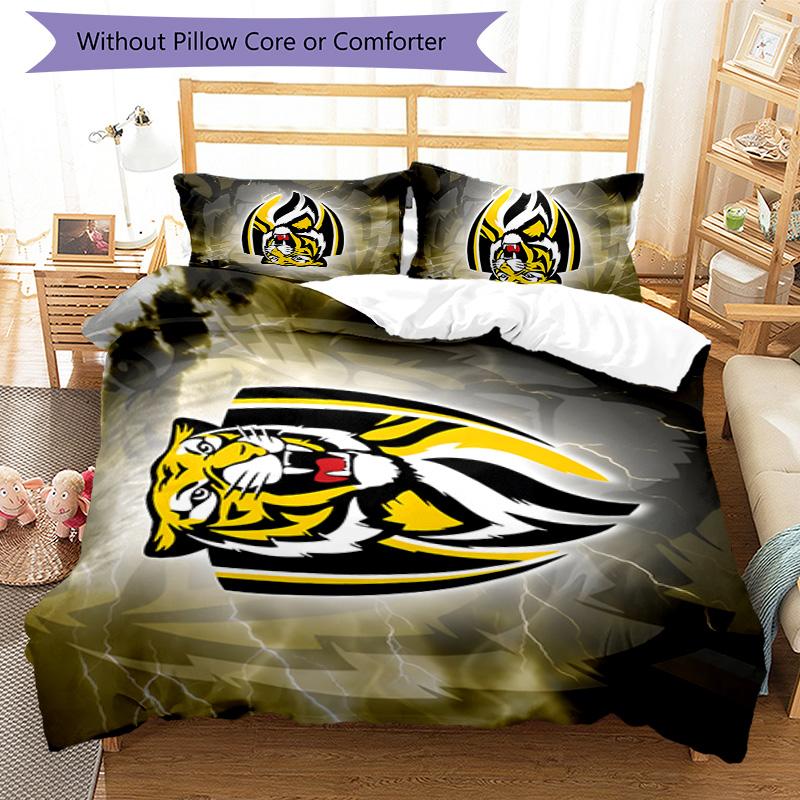 Richmond Tigers 3pcs Bedding Set Duvet Cover Closure Includes 1 Duvet Cover & 2 Pillowcases for All Seasons Bedroom Home Dorm Decor