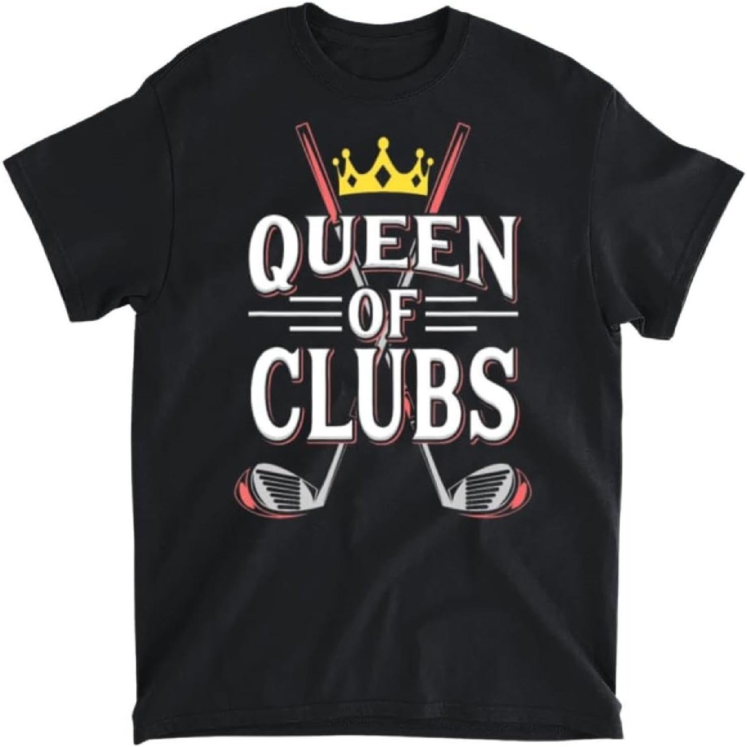 

Queen of Golf Club T-Shirt, Long Sleeve Shirt, Sweatshirt, Hoodie Unisex Adult Size Made in Canada XXXXXL чорний