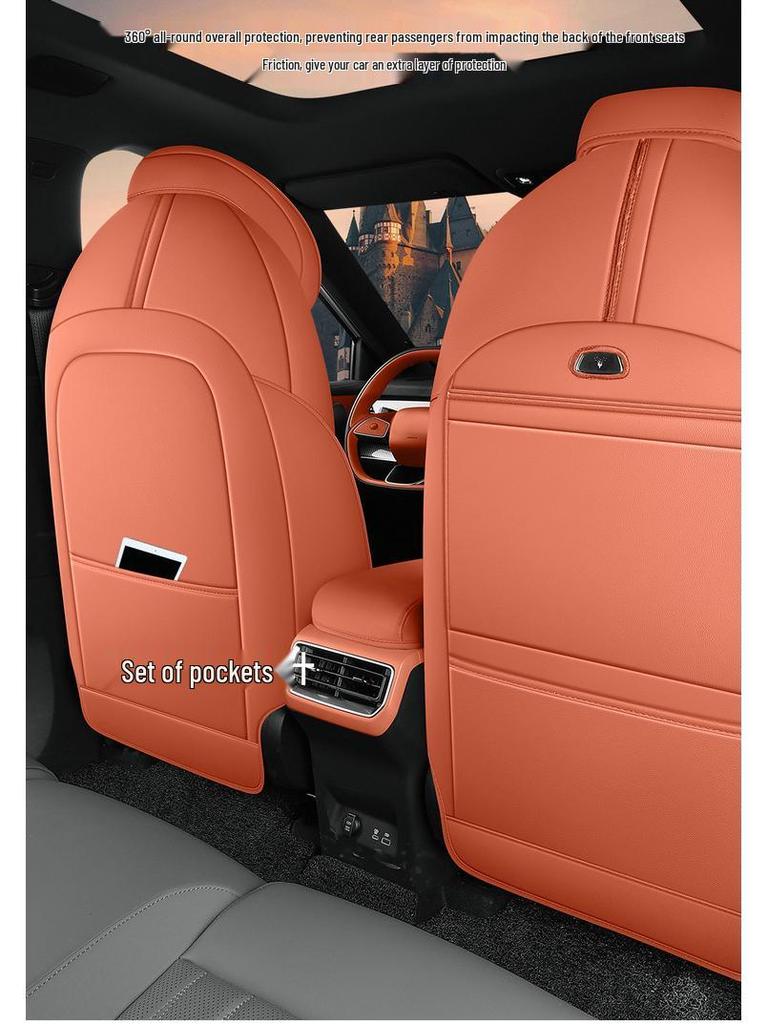 Nezha L Car Seat Cushion - New Model, Full Leather, Universal for All Seasons