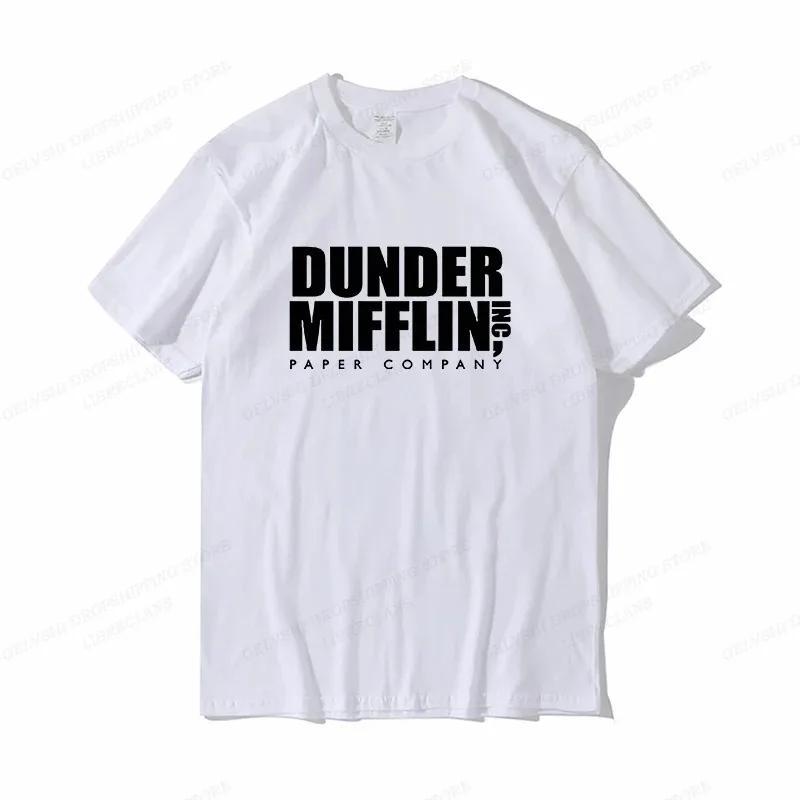 

Футболка DUNDER MIFFLIN Чоловічі Модні Футболки Бавовняна Футболка Офісні Топи Футболки Жіноча Футболка Хлопчачі Футболки Літо Camisetas Напис Одяг 4XL
