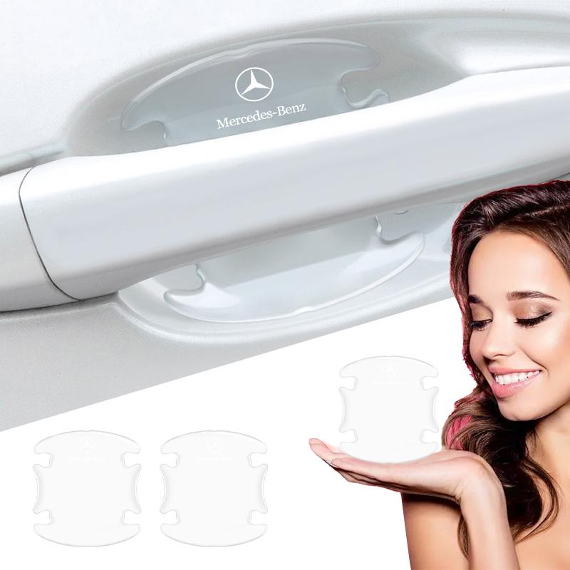 4 Stück Transparenter Auto-Türgriff-Aufkleber Dekoration Schutzfolie Für Mercedes Benz AMG W205 W204 W203 W211 GLC GLE CLA W212 W213 W201 W210 W124