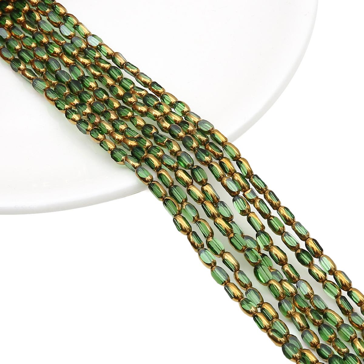 

Маленькие овальные граненые хрустальные бусины с золотой окантовкой для изготовления украшений своими руками