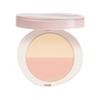 Official Joocyee Japan Mix Light Pact Cheek Highlight Face Powder for a Healthy Glow Custard & Translucent, (#W02 Pudding, 9g)