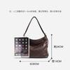 2025 new retro two-layer cowhide shoulder messenger bag large-capacity commuter bag women's bag tote bag niche shoulder