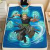 One Piece Poster Flannel Blanket Cute Printed Pattern Great For Sofa Bedroom Chair Bed Picnic Travel -HE64