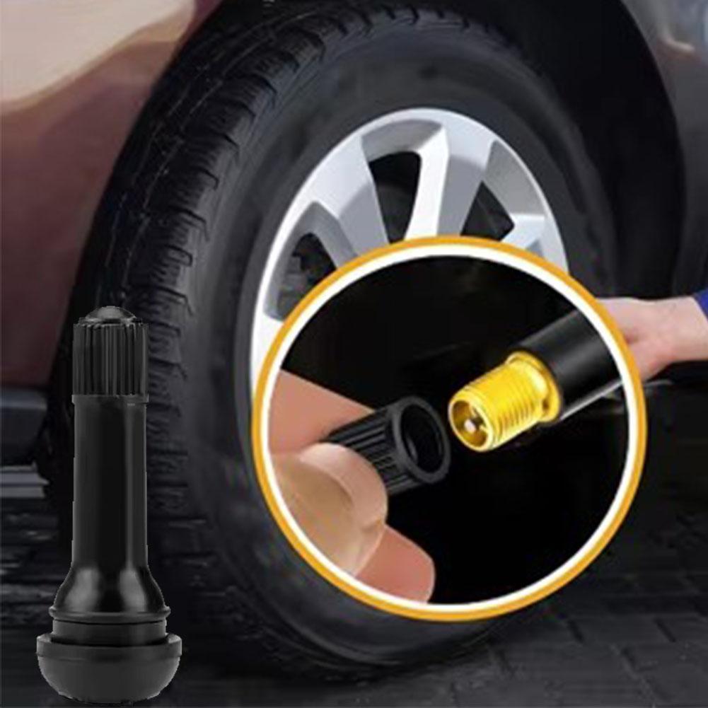 10PCS TR413 Rubber Snap-in Tire Valve Stems Sturdy Replacement Tyre Valves Stems for Tubeless Rim Holes On Cars, Go-Karts, Truck