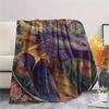 Purple Dragons  Print Flannel Blanket, High quality Comfortable for All Seasons, Home Decor, Warmth and Comfort
