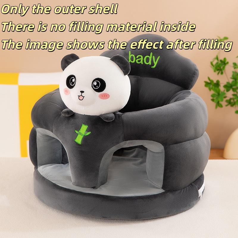 1Pcs Learning To Sit Feeding Chair Cute Baby Sofa Support Seat Cover Plush Chair Toddler Nest Puff Washable Without Filler