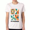 Geometric Figure Unisexs Cotton T Shirt, Premium Cotton Print, Durable, Casual Fashion. Gradient Design Ladies Tee, Abstract Graphic Art Soft T Shirt