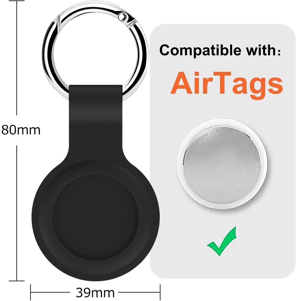 Silicone Case for Apple Airtags Cover Protective Shell Tracker Accessories Anti-scratch Sleeve Keychain For Apple Air Tag Case