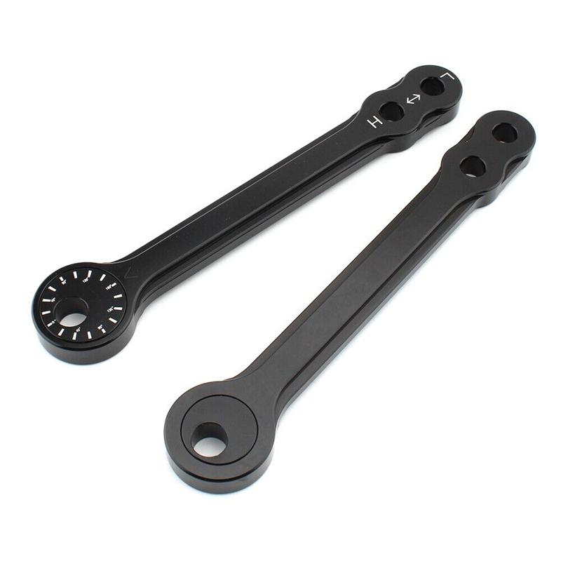 Motorrad-Tieferlegungsstangen-Kit Passend für Kawasaki Ninja 400/Z400/250/Z250 2013-2023 Auf- und Ab-Verbindung Schwarz Einstellbares Zubehör