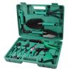 10PCS Garden Tools Set with Storage Case Gardening Tool Kit Shovels Trowel Transplanter Hand Rake Garden Sprayer Weeder
