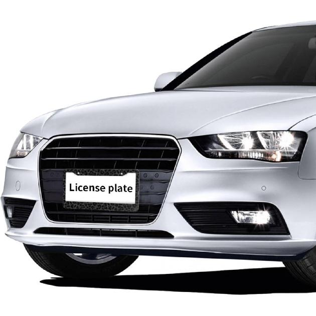 Black Leopard Print License Plate Frame Personalized Cheetah Pattern License Plate Cover Aluminum Metal Novelty Decorative for Front Rear Car Tag