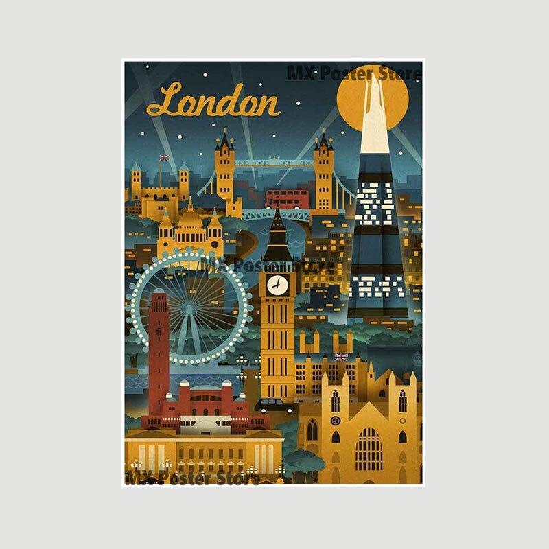 

Знаменитые городские туристические плакаты, Сиэтл, Сидней, Чикаго, настенный художественный декор, белая бумага, абстрактный пейзаж, украшение комнаты, картины 30x21cm