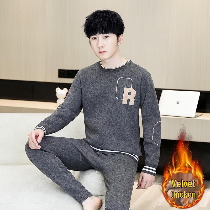YUZHAOLIN Men's Fleece-Lined Thermal Underwear Set