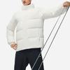 Li Ning Fitness Series FW23 Solid Color Stand Collar Water-Resistant Short Down Jacket Men Outerwear Off-White AYMT105-1