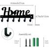 Black Metal Wall-Mounted Key Holder Hooks – Artistic Iron Coat Rack for Entryway, Kitchen, and Home Décor