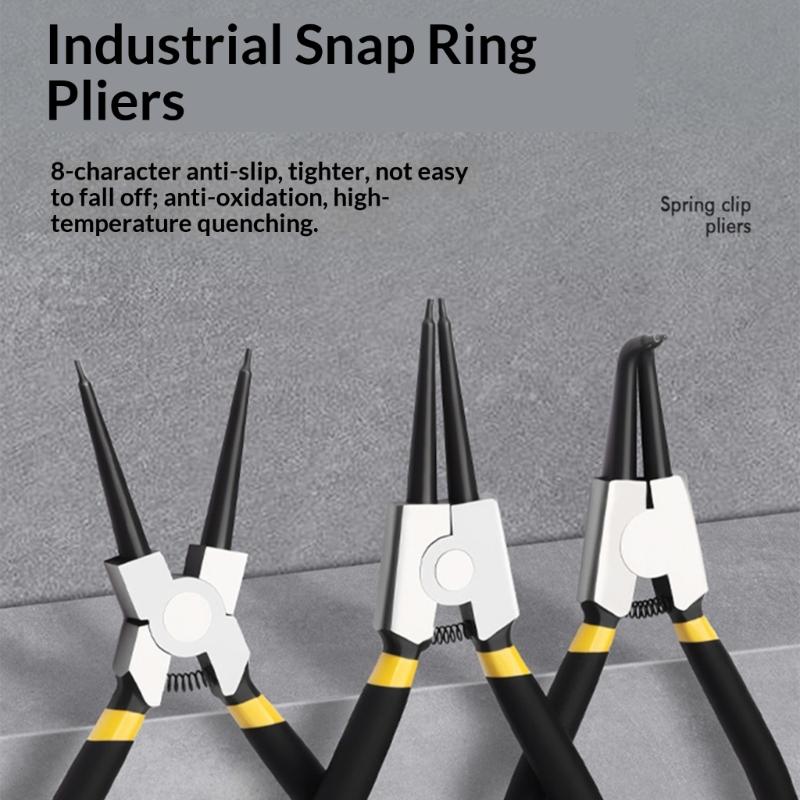 Precise Snap Rings Pliers Set AntiSlip Design Effort Saving Spring Accurate Circlip Pliers For Professional Tasks