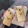 Golden Flying Bird For Samsung A 31 32 A33 A34 35 14 A15 13 A16 25 26 50 52 53 54 55 56 70 71 72 73 Golden Glass Phone Case