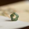 Natural Jade Necklace Hollow Carved Flower Shaped Pendant Necklace Dainty Choker Fashion Charm Necklace Chinese Jewelry