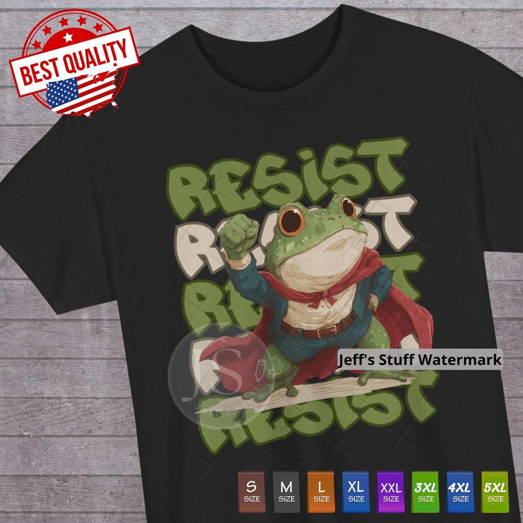 Portland Frog Protest T Shirt Resist Political Satire Funny ICE Graphic Tee