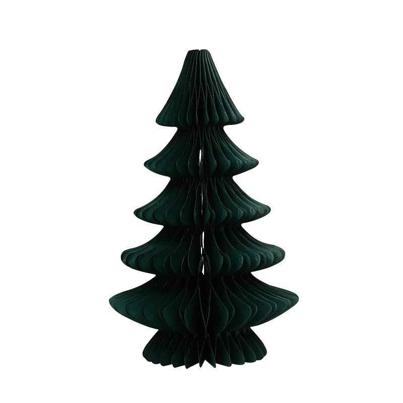 Büyük Yılbaşı Ağacı Süsü 3D Petekli Top Katlanabilir Kağıt Xmas Ağacı Navidad Dekorasyonları Masaüstü Asılı Xmas Dekor