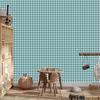Geometric diamonds wallpaper turquoise, white and light gray 50x1000