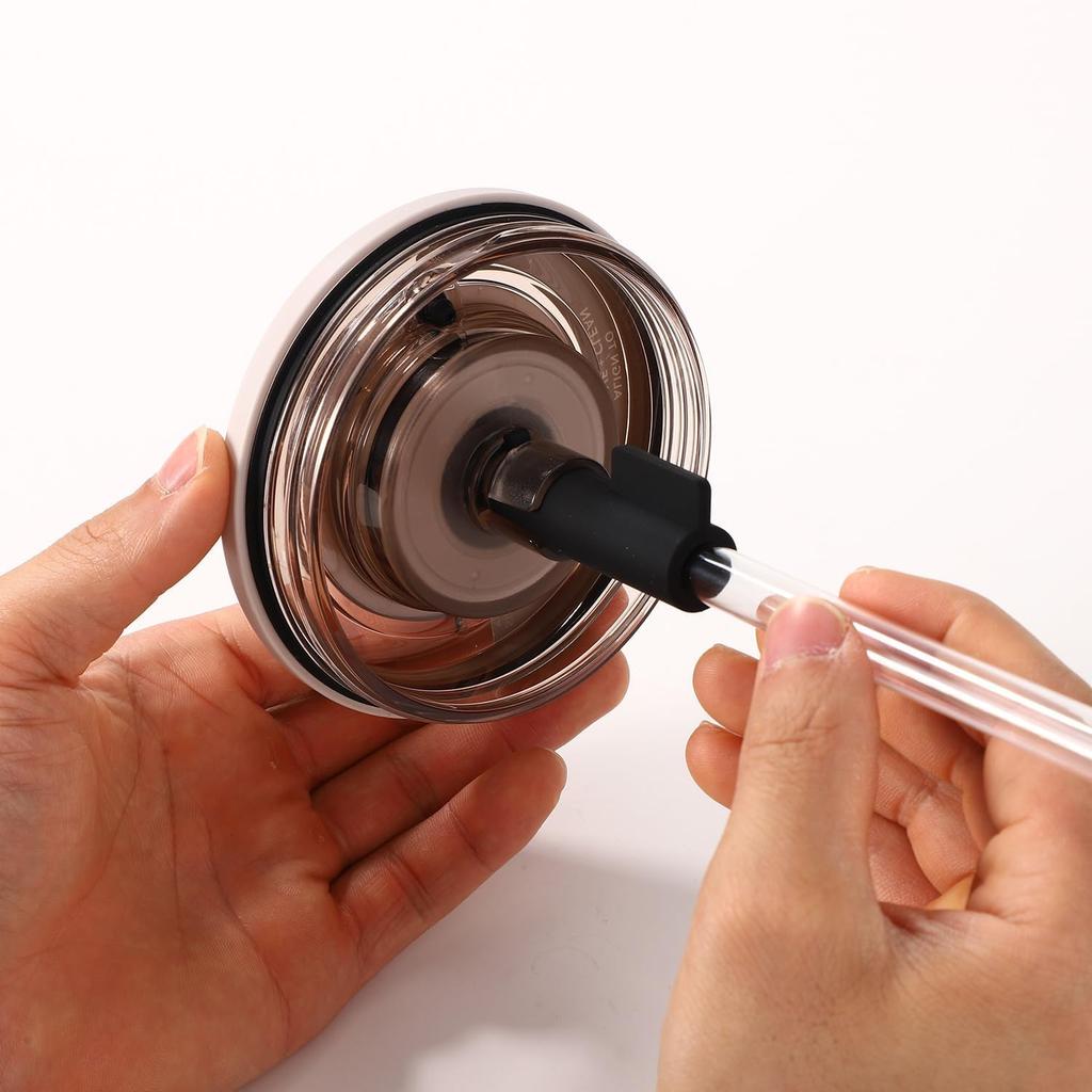 Tumbler Straw Set for Brümate Era 40oz Tumbler, Include 2pcs Tumbler Straw Cover Cap 4pcs Reble Tumbler Straw Replacement 1pcs Straw Cleaner Brush