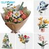 Byggklossar Blomsterbukett Set Blommor Modeller Heminredning Botanisk Samling Klossar Leksaker för Vuxna Mors Dag Jul