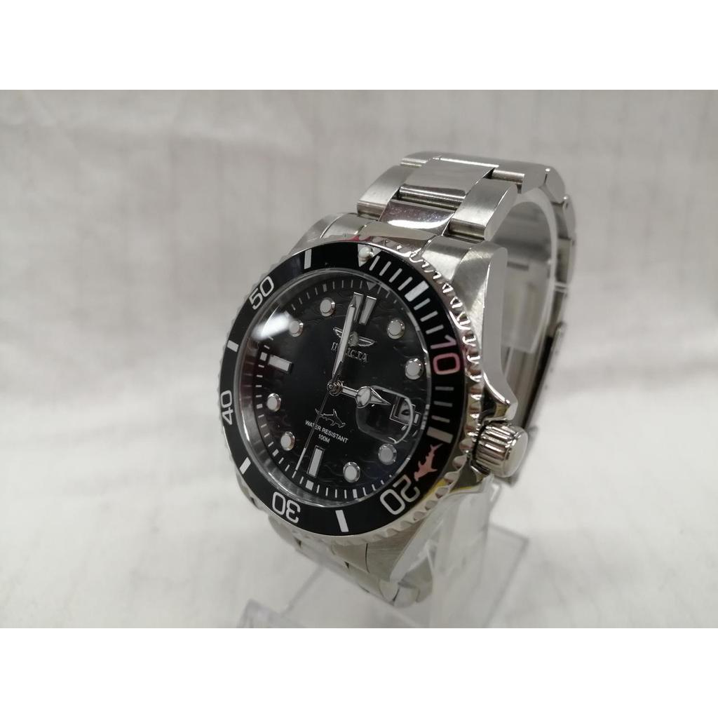 Used INVICTA SLV/BLK/quartz watch with box