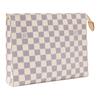 Louis Vuitton Poche Toilette Damier Azur Beschichtetes Canvas Kulturtasche Damen Kulturtasche Beige N40929
