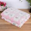 Pet Winter Blanket Super Soft Elephant Pattern Cozy Coral Fleece Cartoon Style Washable Dog Puppy Cat Throw Cage Sleeping Blanket