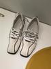 Fashion Women's Genuine Leather White Shoes 2025 New Fashion Non Slip Strap Soft Soled Ballet Shoes Women's Flat Casual Mary Jane Shoes