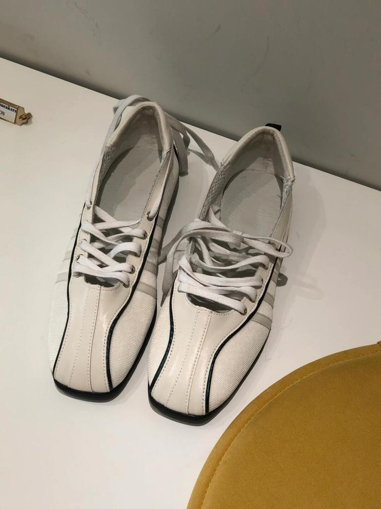 Fashion Women's Genuine Leather White Shoes 2025 New Fashion Non Slip Strap Soft Soled Ballet Shoes Women's Flat Casual Mary Jane Shoes