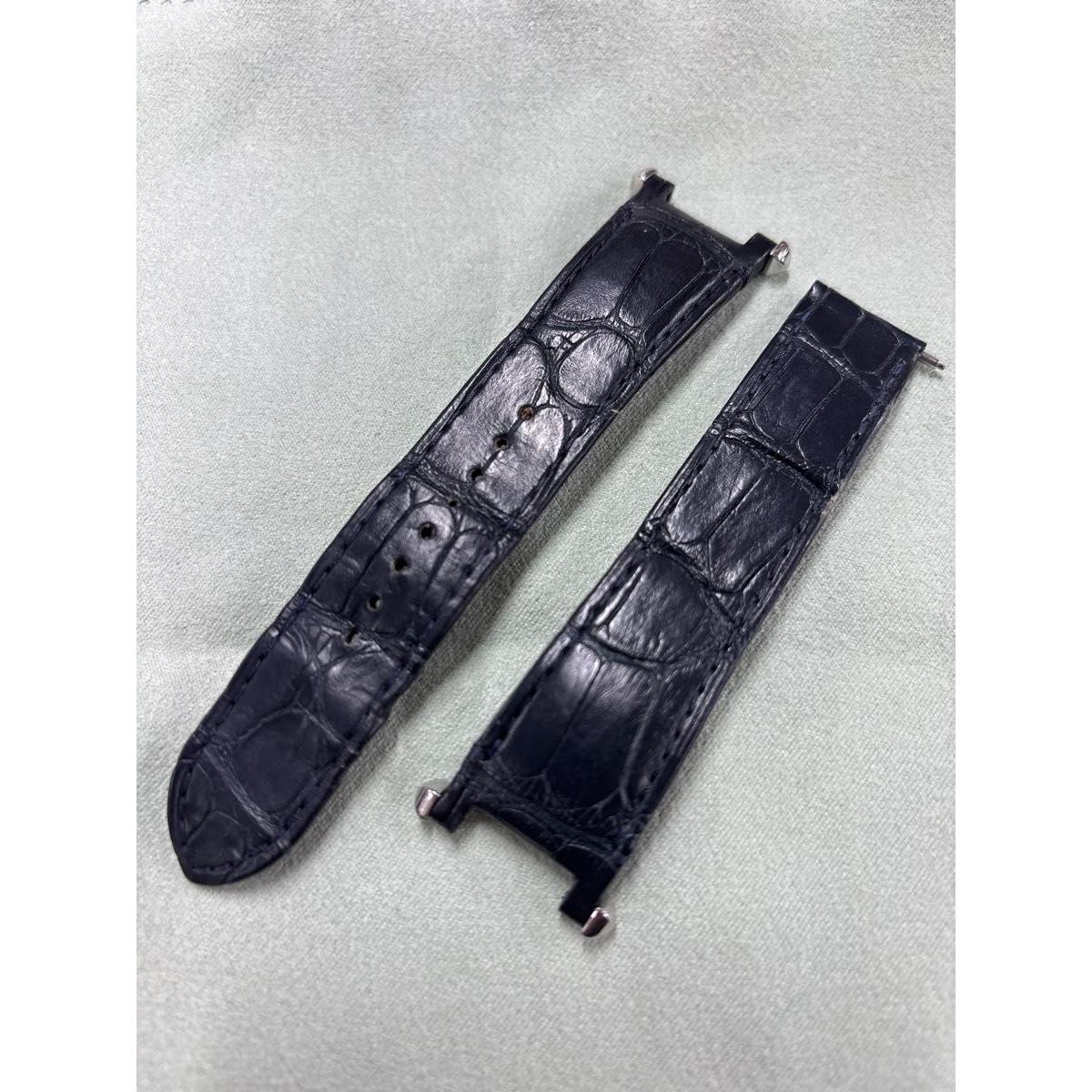 Used Cartier genuine 21mm Pasha 41 crocodile belt with metal fittings strap band watch