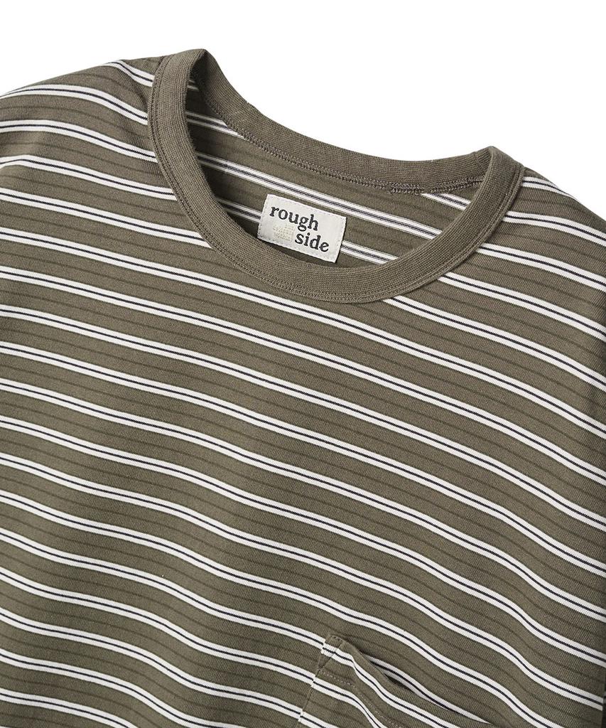 Leopeusaideu Multi Stripe Half Sleeve Mud
