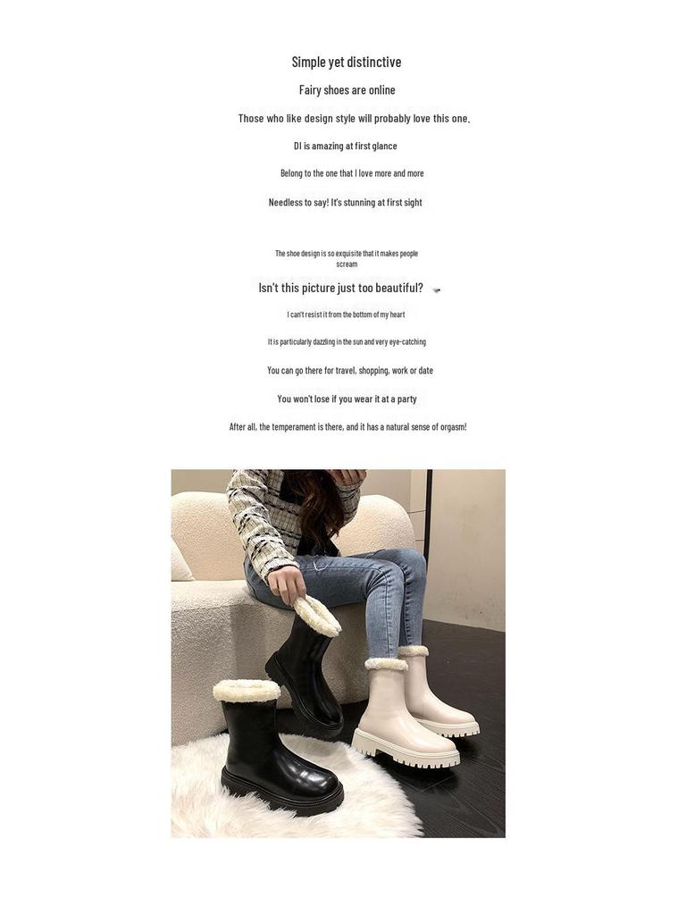 Women's 2025 Knee-High Waterproof Fleece-Lined Slimming Boots - Thick-Soled, Over-the-Knee, High-Top Cotton-Padded Winter Knight Boots.