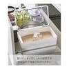 Yamazaki Jitsugyo 3377 Sealed Under Sink Rice Jar 5kg with Measuring Cup White Approximately W30XD19.7XH19.2cm Tower Rice Scraping Line Scoops
