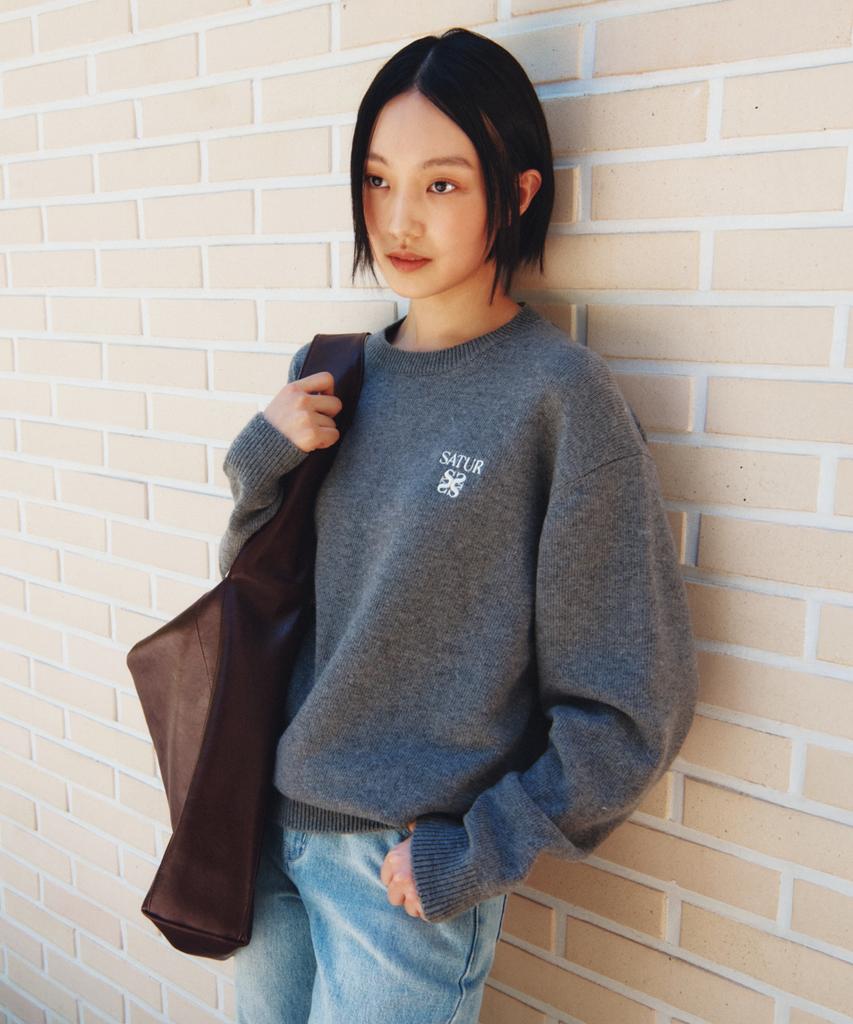 Seteo Lauren Classic Logo Knit Charcoal