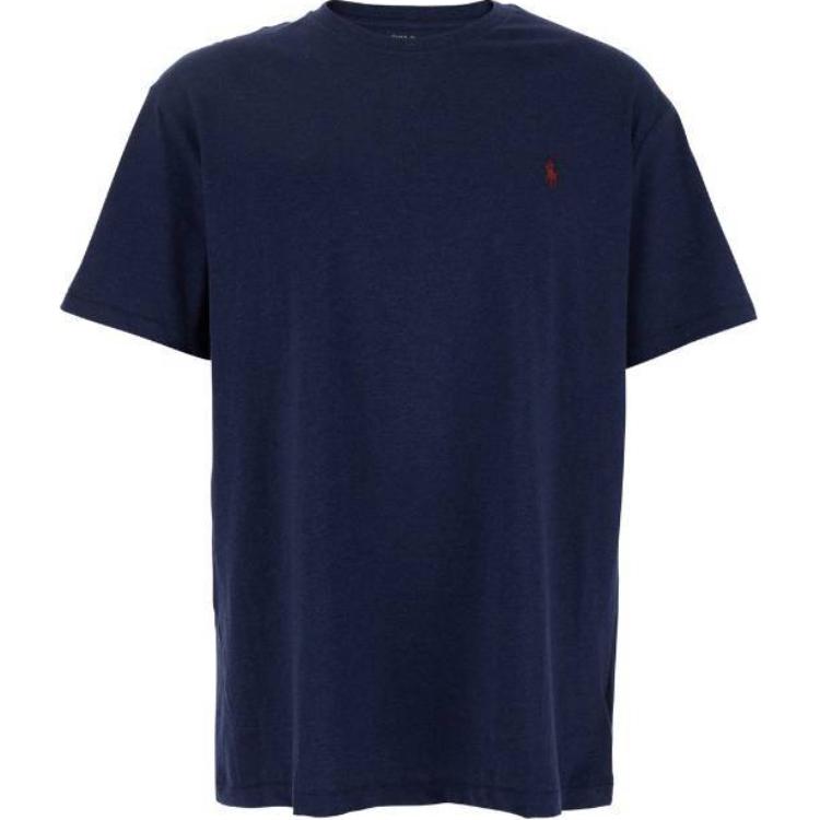 

Мужская футболка с коротким рукавом Polo Ralph Lauren с вышивкой логотипа, с круглым вырезом, синяя 710671426-213 S