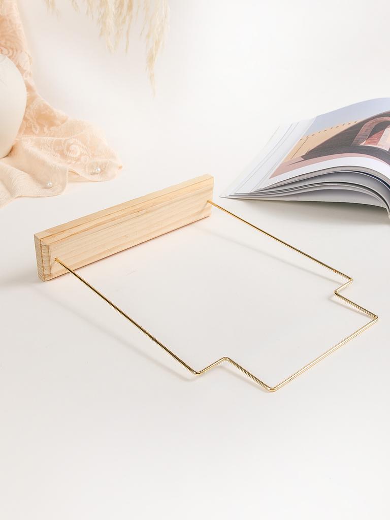 Schmuck Organizer Schmuckständer Halter Präsentationsständer Ohrring Halskette Ring Holz/Metall Goldener Rahmen Ständer Halter
