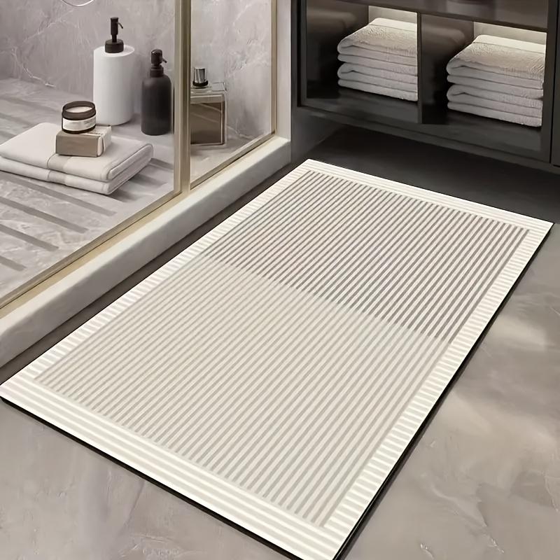 Geometric Line Wind Bathroom Diatom Mud Carpet Quick suction Anti slip Washable Shower Room Entrance Floor Mat