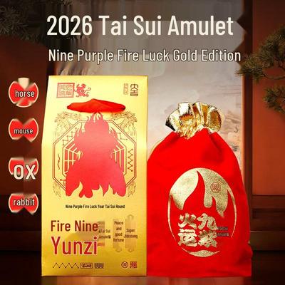2026 Tai Sui Horse Year Nine Purple Li Fire Luck Amulet Gold Edition