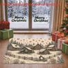 1pc, 2D Flat Printing, Christmas Snowy Village Scene Pattern Entrance Door Mat for Bedroom, Colorful Non-slip Machine-washable Mat, Suitable for Home