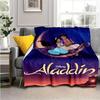 1ks Disney Aladdin Tisk Flanelová deka pro všechna roční období, Unisex Kreslená deka, Domácí deky, Deka na obědový odpočinek