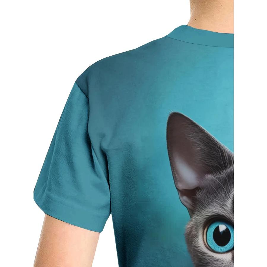 Kids Wolf Cartoon Top Fashion Summer Printed 3D T Shirt Boys Tees Casual Short Sleeve O Neck Girls Tops