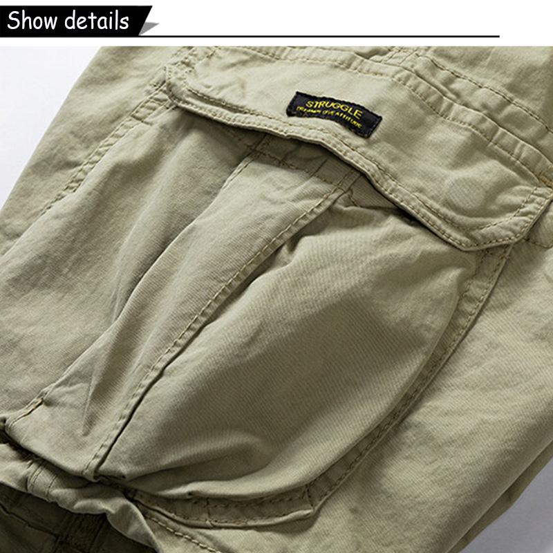 Herren Sommer Einfarbig Outdoor Freizeit Cargo Bequeme Shorts Herren Elastischer Bund Locker Gerades Design Shorts Herren