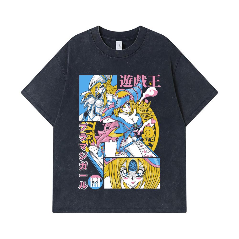 275 GSM Washed T-shirts 100% Cotton Yu-Gi-Oh V4 Maga Obscura Print Unisex Heavy Cotton T Shirt